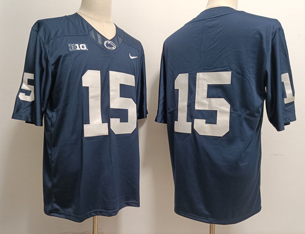 Men Penn State Natty Lions #15 No Name Blue Nike 2025 NCAA Jersey->ncaa teams->NCAA Jersey